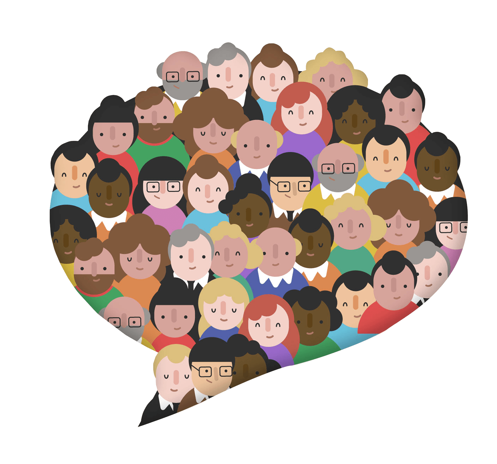 Community of diverse people